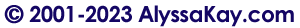 &copy; 2019 AlyssaKay.com